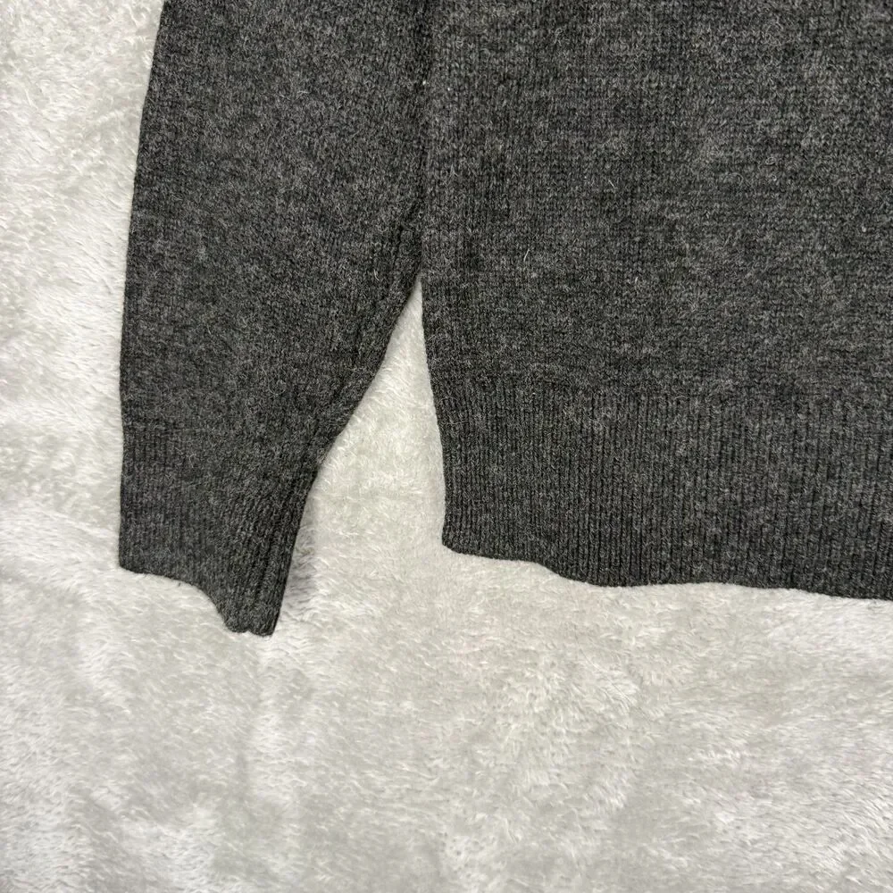Pendleton Sweater Mens Medium Washable Wool Gray Aztec Patterned Pullover Crew